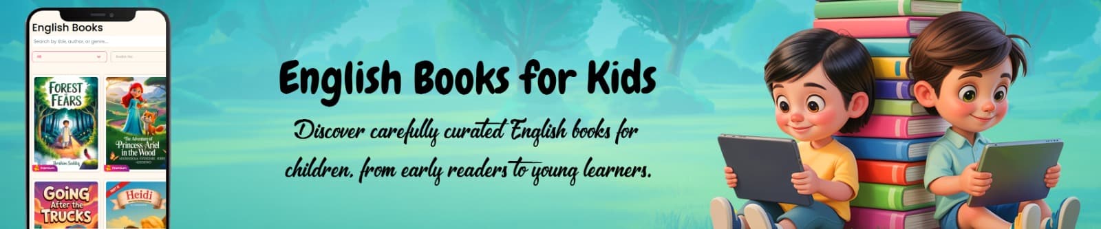 Read delightful English stories and books for kids by a renowned best-selling author. An ideal digital library for parents, teachers, and guardians.