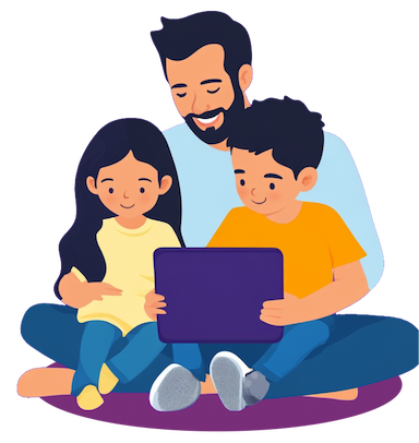 Parent and child reading together